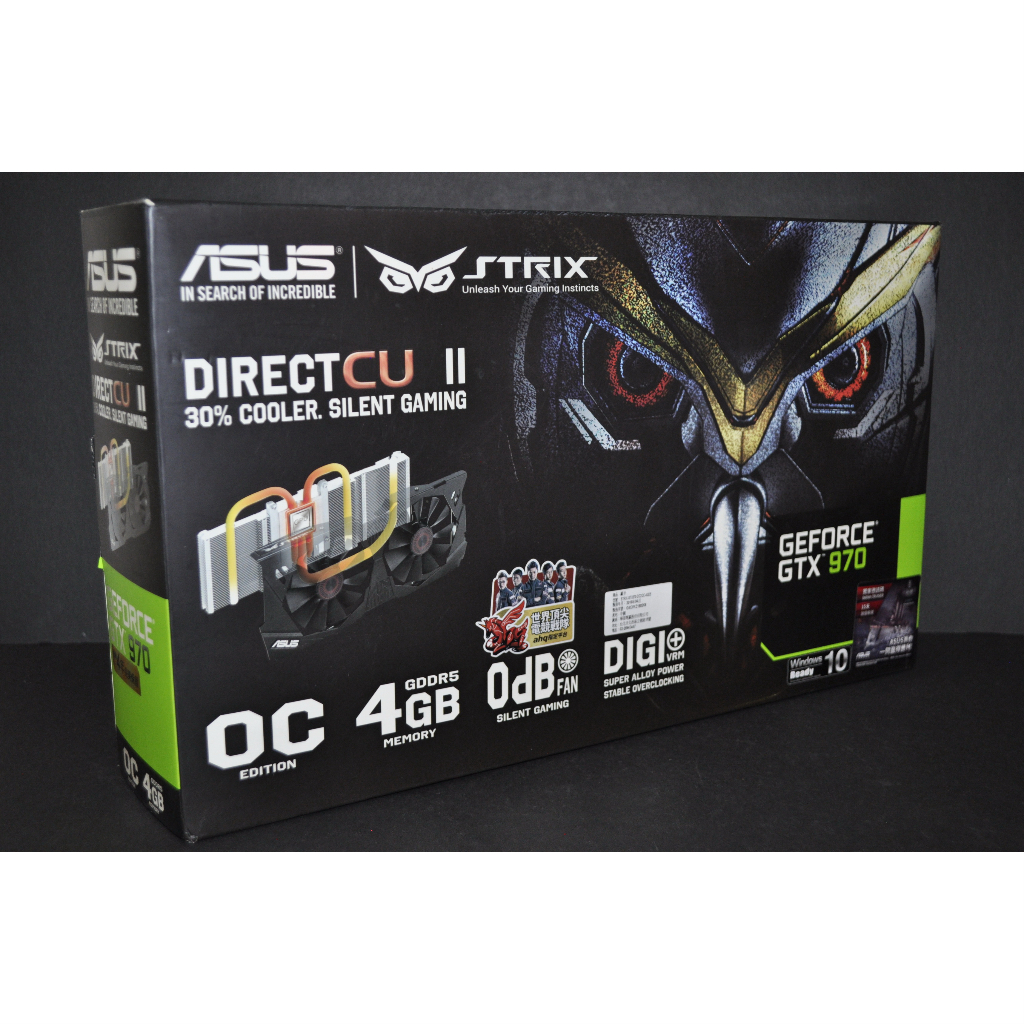 少用極新！華碩STRIX-GTX970-DC2OC-4GD5 (GTX970 256-bit DP HDMI DVI