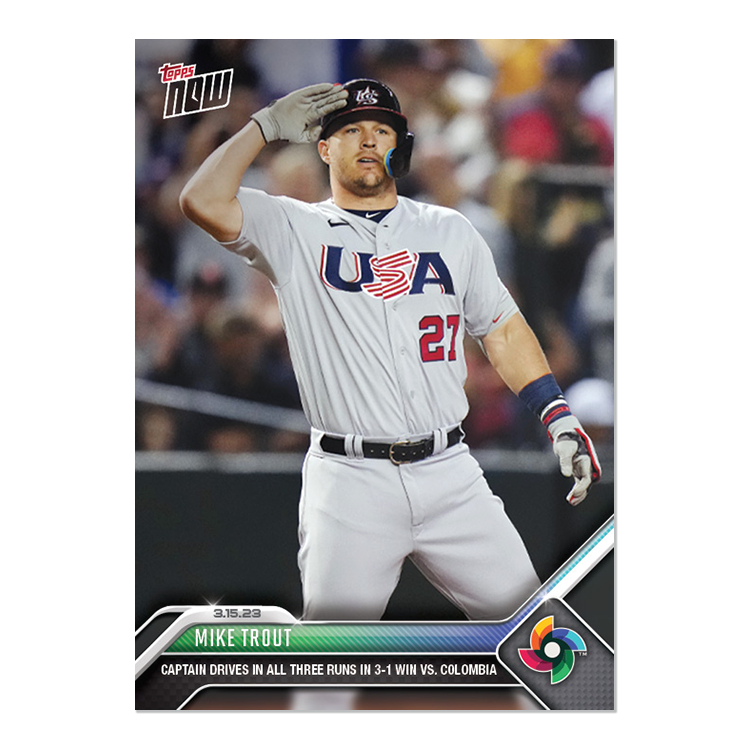 Mike Trout 球員卡2023 WBC經典賽包辦3分打點TOPPS NOW Card 51 請看