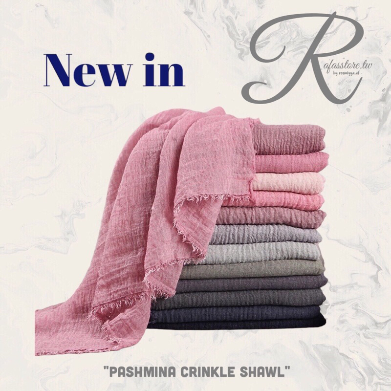 bahan pashmina crinkle shawl