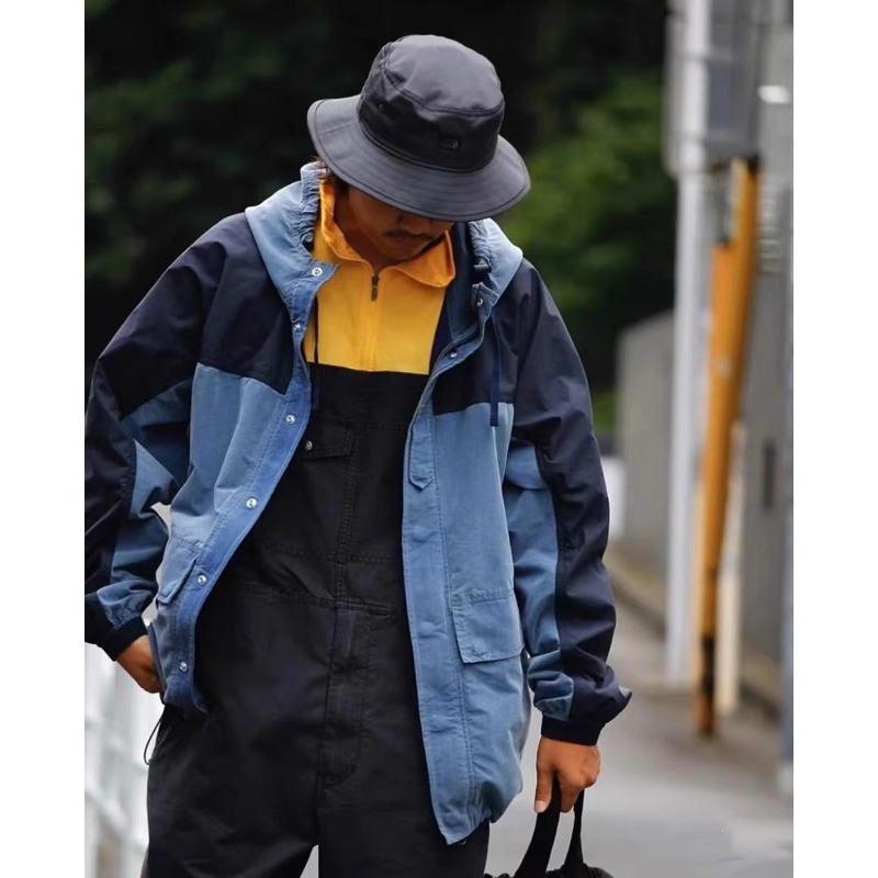 THE NORTH FACE 紫標Indigo Mountain Wind Parka 水洗藍染連帽外套S-XL