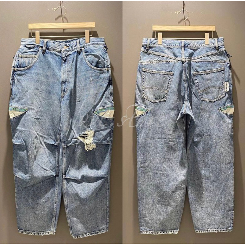 BEAMS JAPAN X SSZ 23SS DAMAGE CUT DENIM 水洗破壞長褲牛仔褲休閒褲