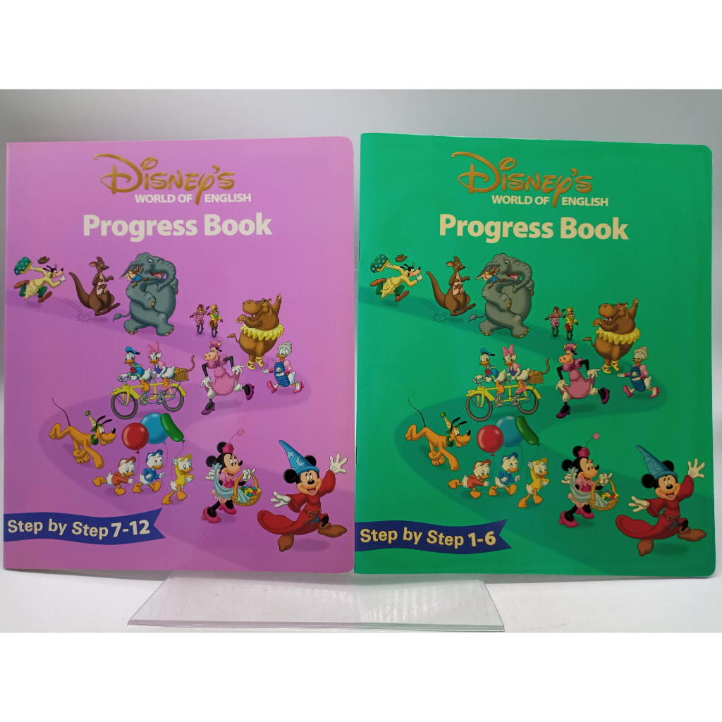 月界1S】Disney's World of English－Progress Book_2冊合售〖少年童書