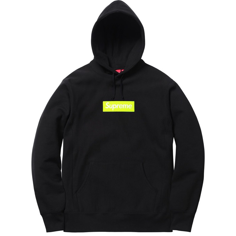 九成新 17 Supreme Box Logo Hooded Sweatshirt 黑 M號 帽T