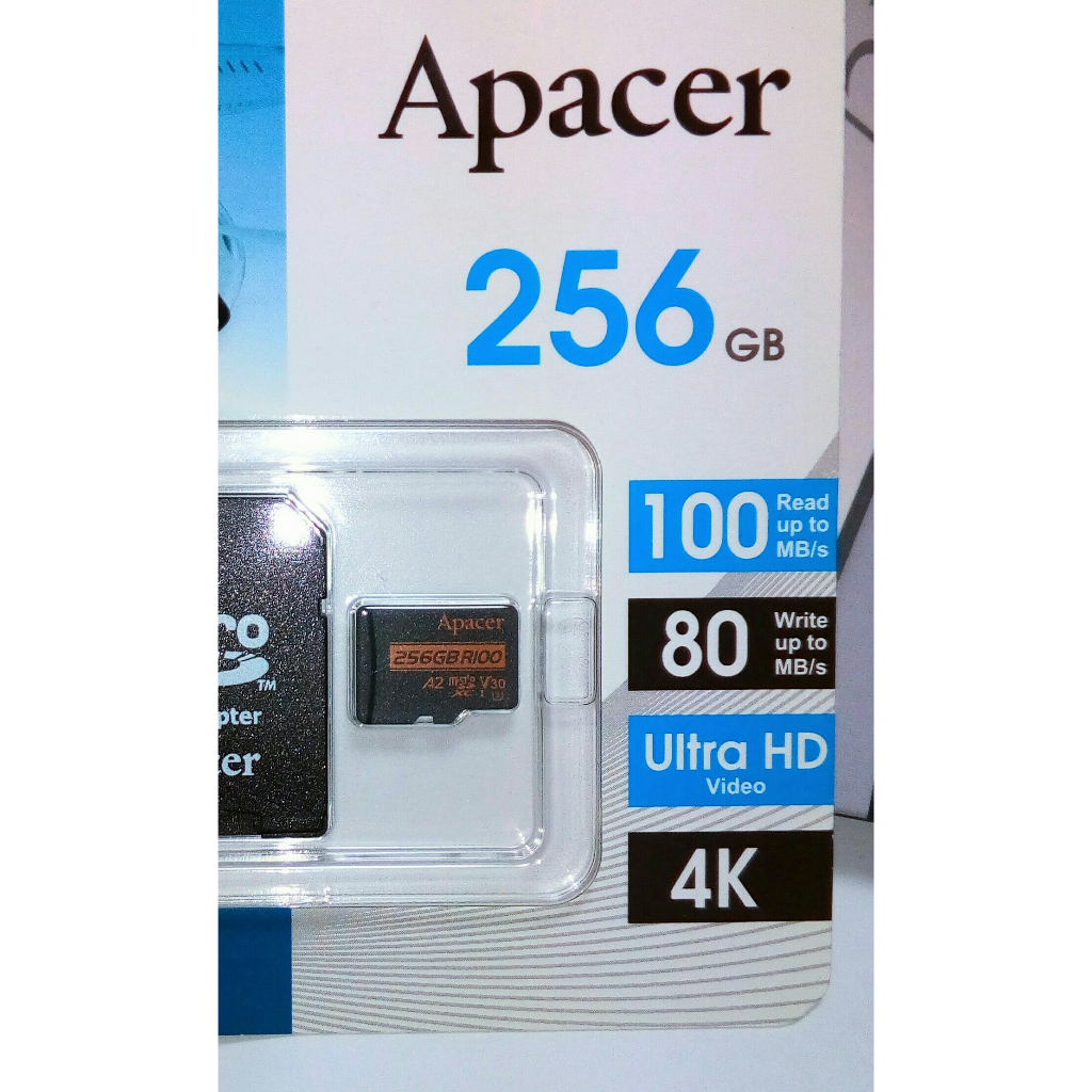 [ 超耐用 A2 讀100MB 寫80MB ] apacer 256GB MicroSDXC 記憶卡256g 宇瞻 | 蝦皮購物