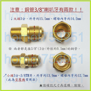 銅管接頭 由任接頭 喇叭接頭 雙頭由任 銅管擴管 冷氣銅管 冷凍銅管接頭 空壓機銅管 大頭 小頭 台製 附發票 | 蝦皮購物