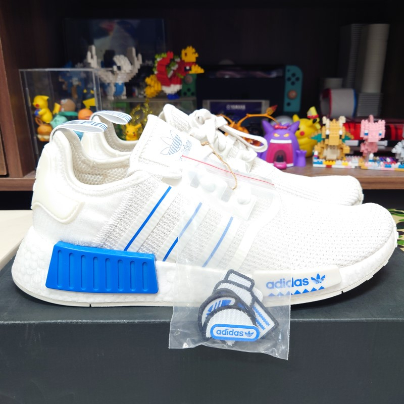 Adidas nmd r1 2025 white and blue