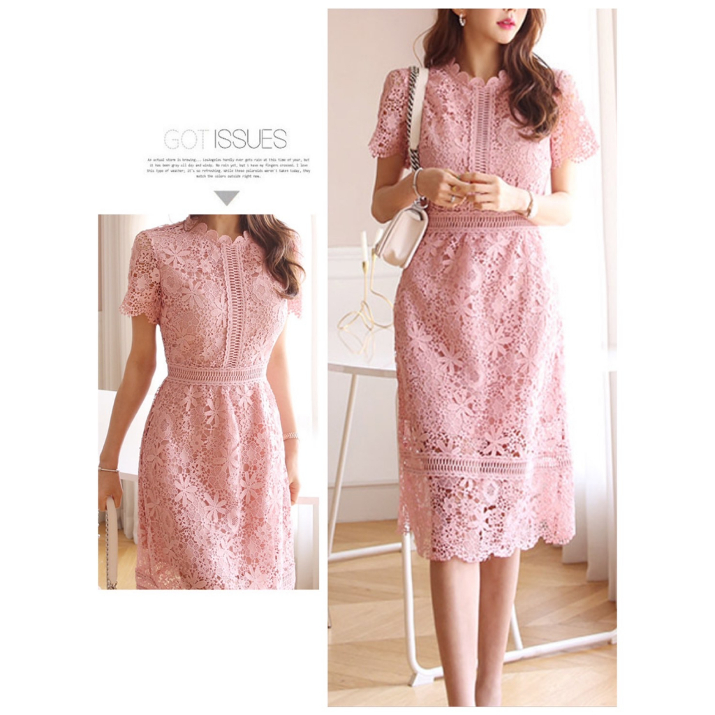 Basic D Dress V領公主袖西裝連身裙-  Red 紅色 (CB621)