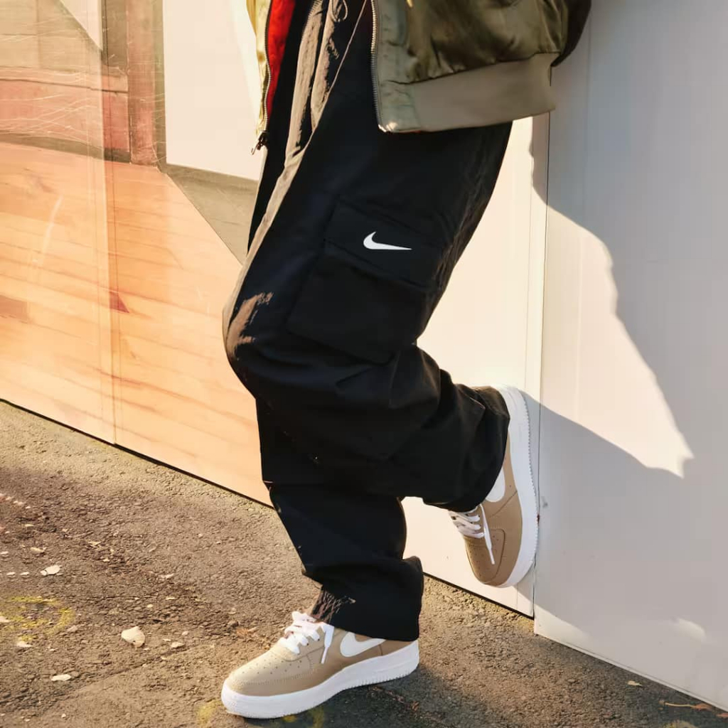 ☆CHIN代購☆ Nike Sportswear 女款 黑色 滑布 梭織 工裝褲 DO7210-010 男生可穿 現貨 | 蝦皮購物