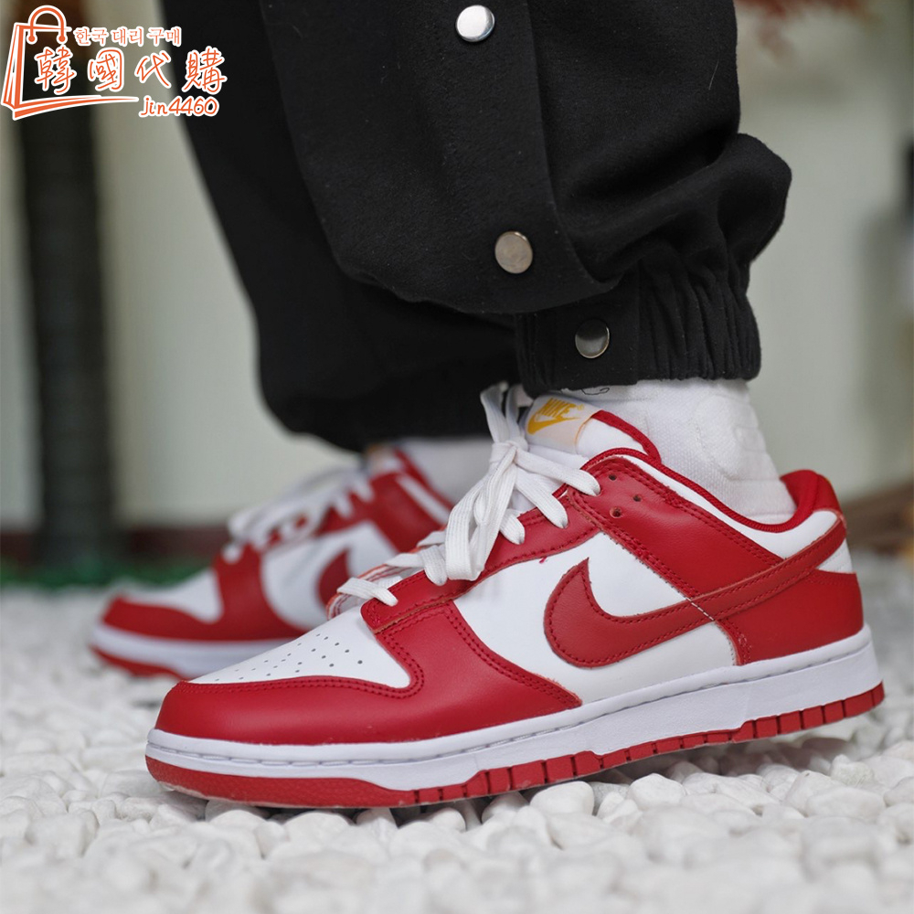 Jin4460】Nike Dunk Low Retro Gym Red 紅白大學紅金標DD1391-602