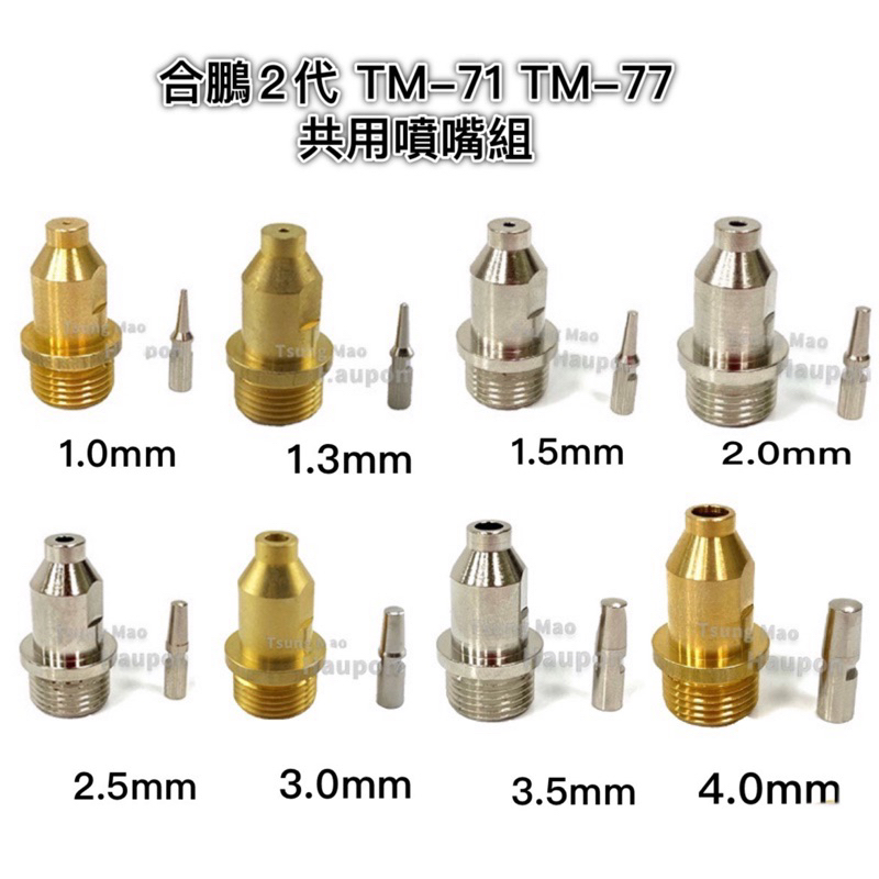 【附發票】合鵬 2代 電動噴漆槍 TM-71 TM-77 噴嘴共用 針頭 噴漆槍 零件 71 77 噴嘴 噴頭