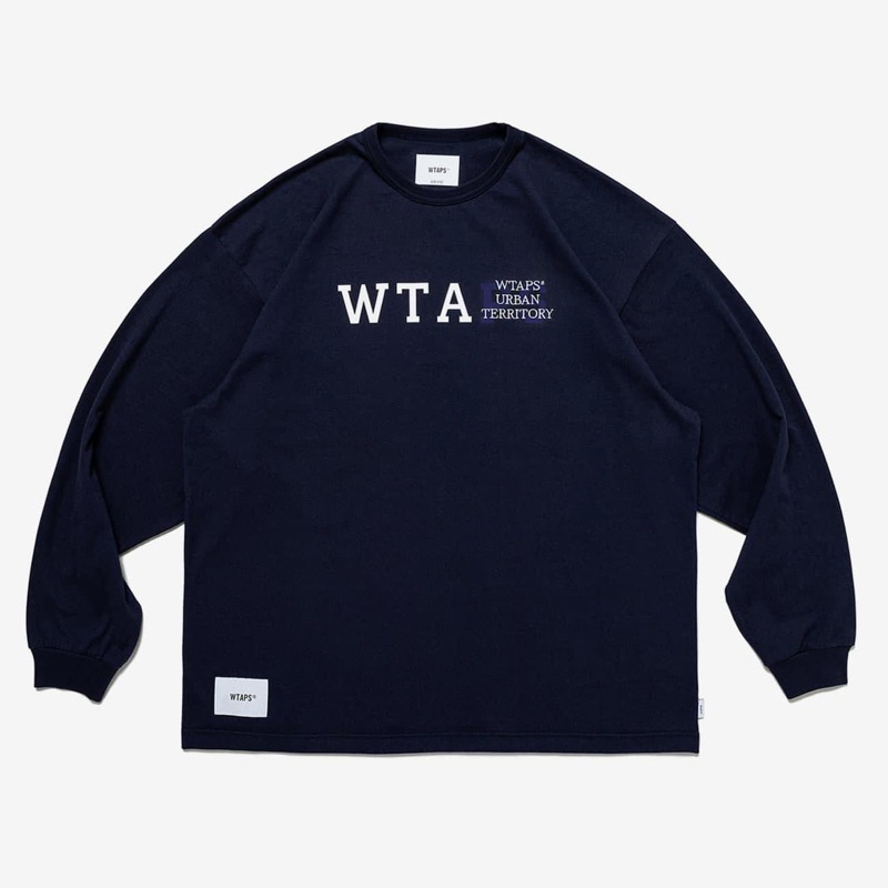 現貨WTAPS 23SS DESIGN 01 /LS / COTTON. COLLEGE 深藍長袖| 蝦皮購物