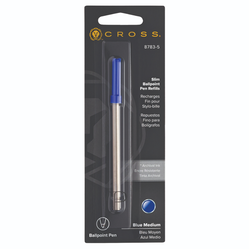 Penworld】CROSS高仕8910-1黑/8910-2藍鋼珠筆芯0.7 (立卡.籤細用