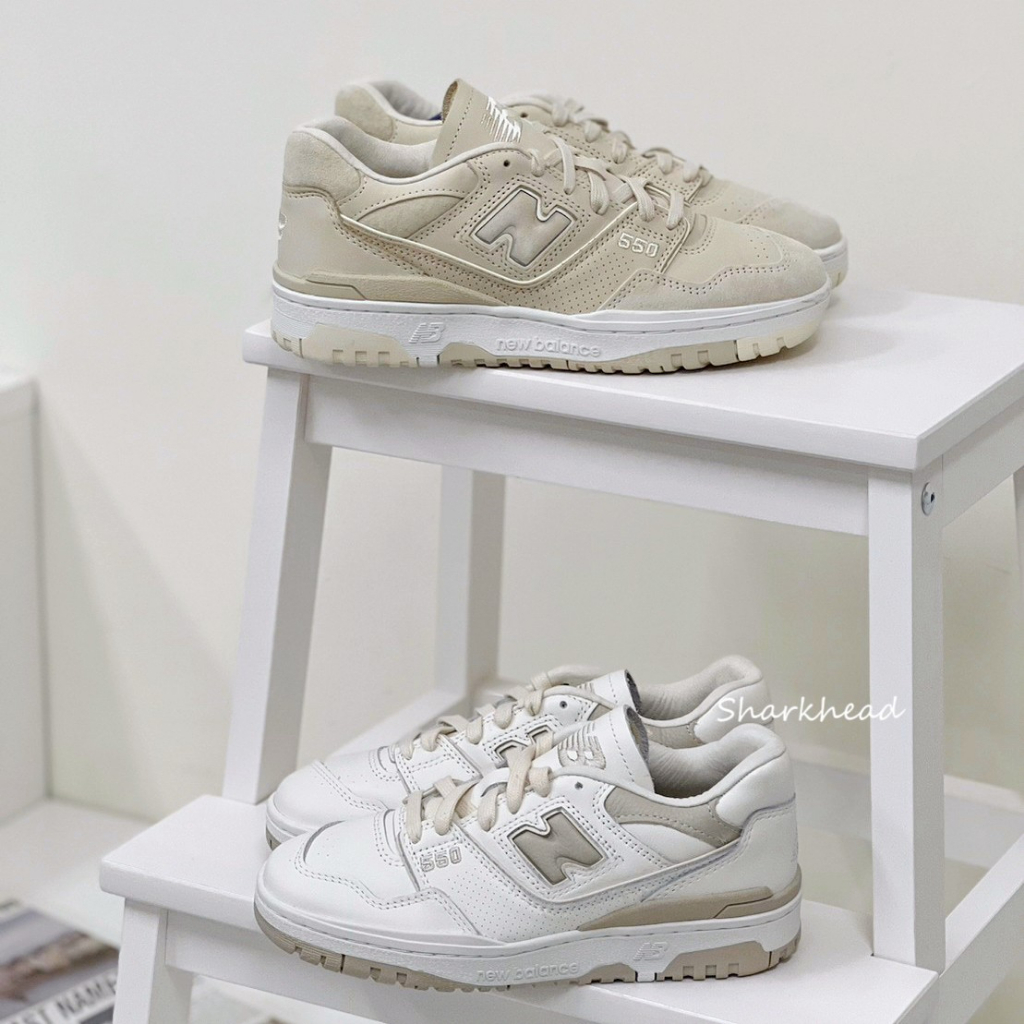 Sharkhead】現貨New Balance 550 奶茶奶油底皮革米白米黃奶黃卡其