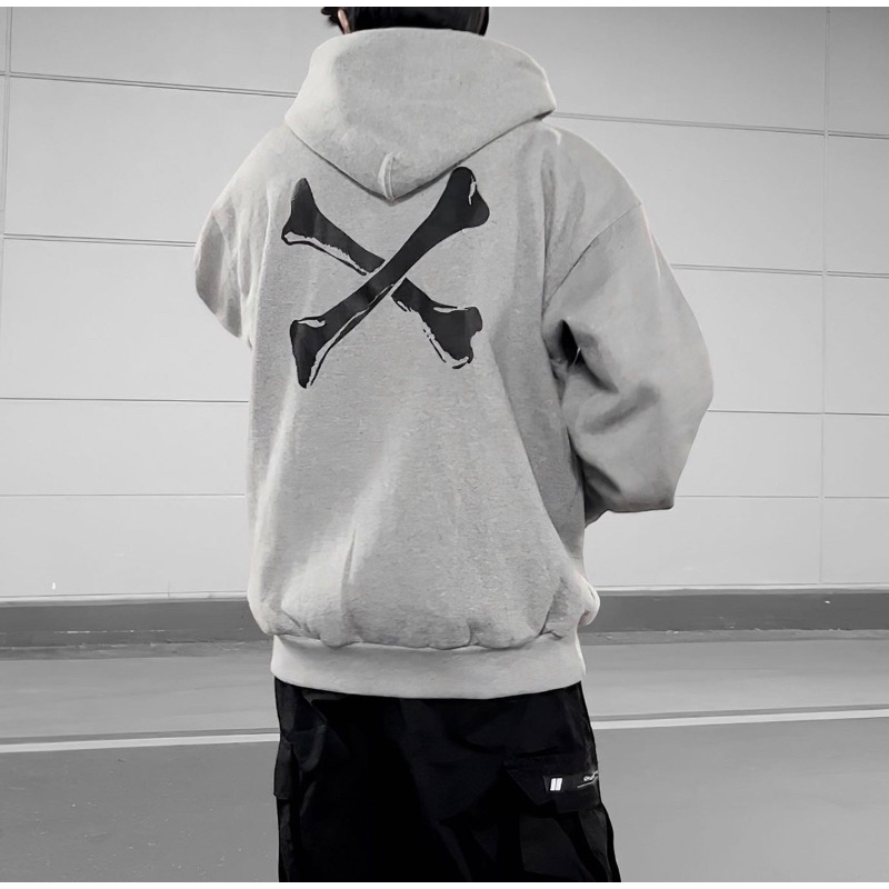 WTAPS CROSS BONES HOODY 背後叉骨頭帽T 灰色XL現貨在店| 蝦皮購物