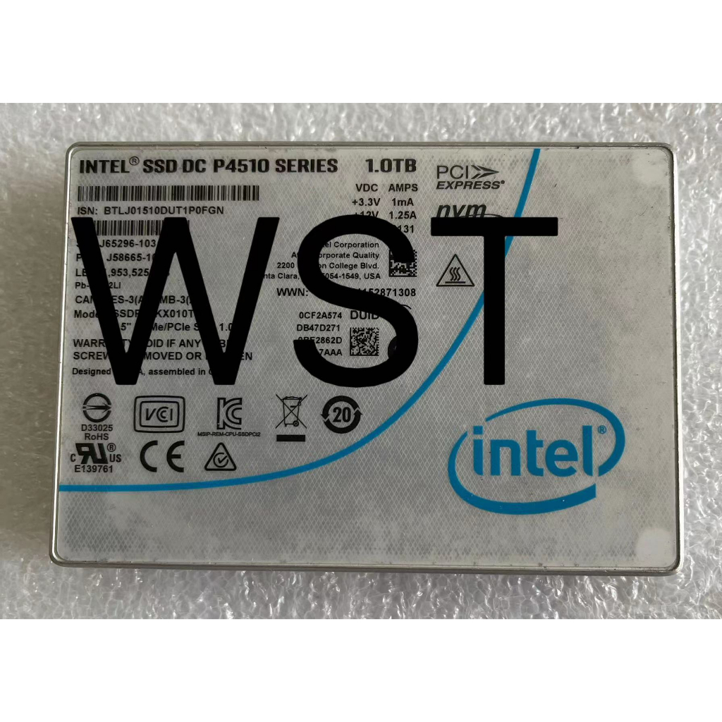 INTEL SSD DC P4510 系列 1.0TB 2.5吋 企業級 U.2介面 固態硬碟