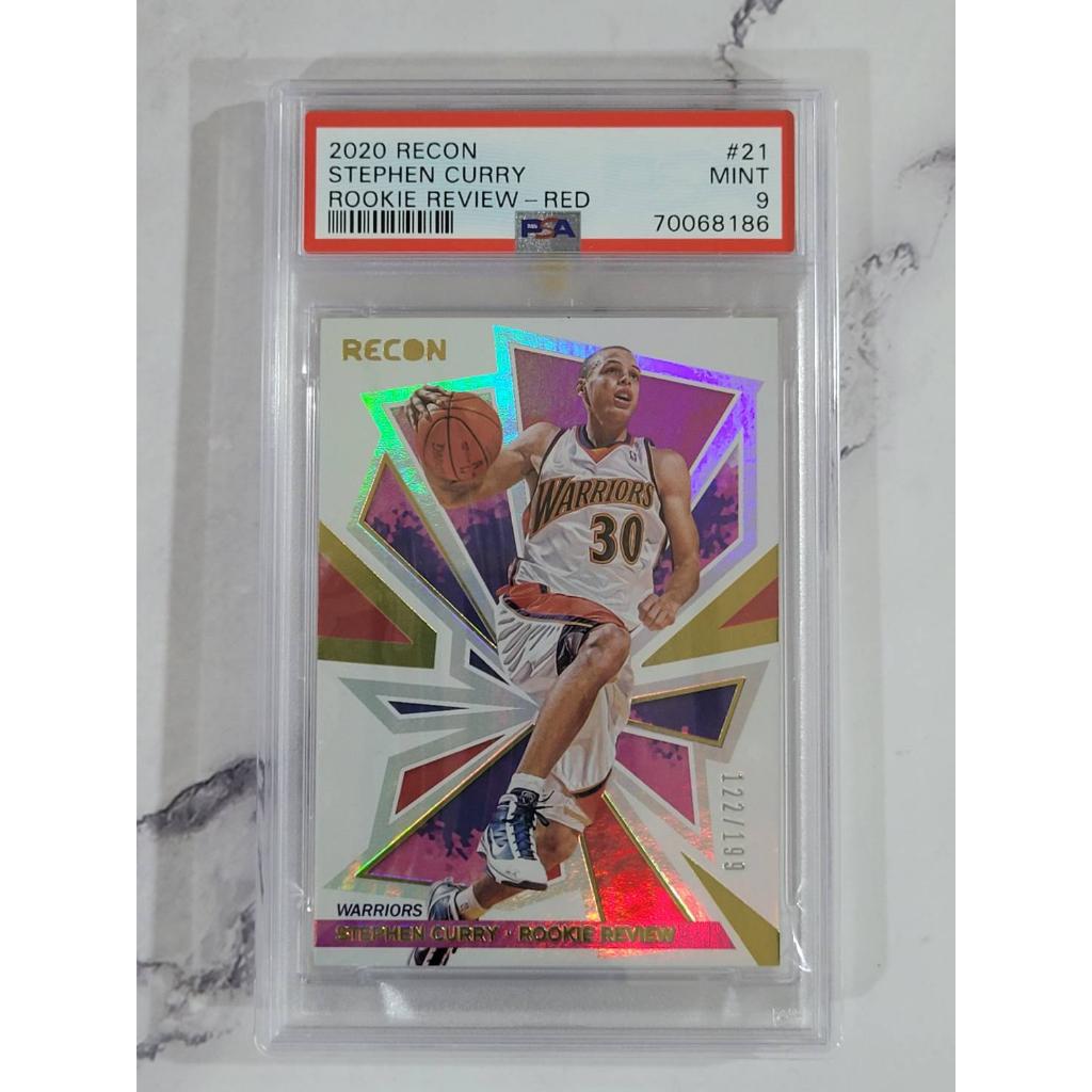 NBA球員卡2020-21 PANINI - Recon 勇士隊Curry 復古卡PSA 9 限量199張