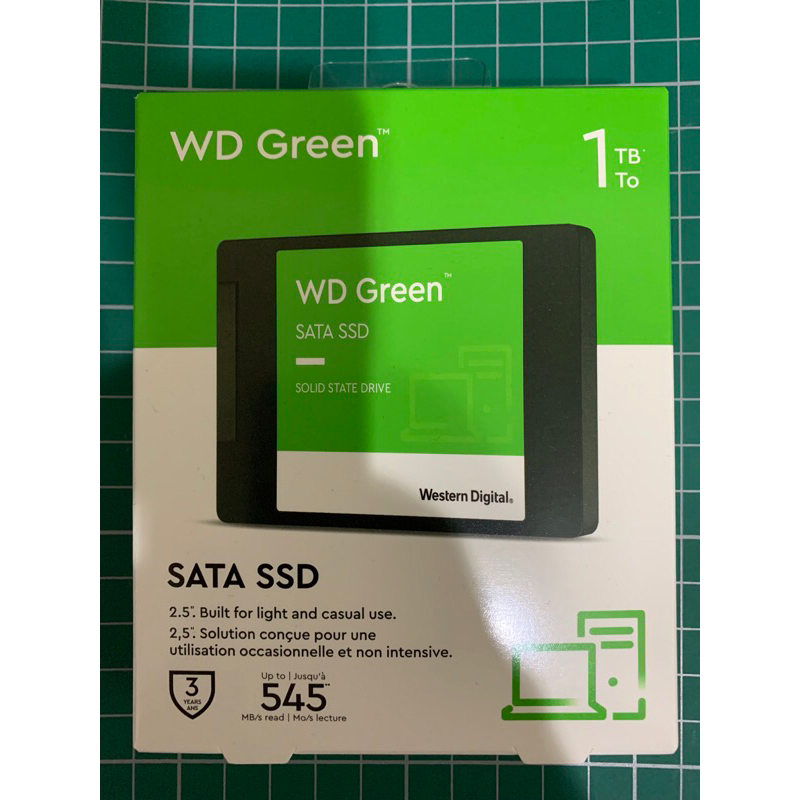 新品盒裝保固3年）WD 威騰綠標1TB/2.5吋/SATA3/SSD固態硬碟