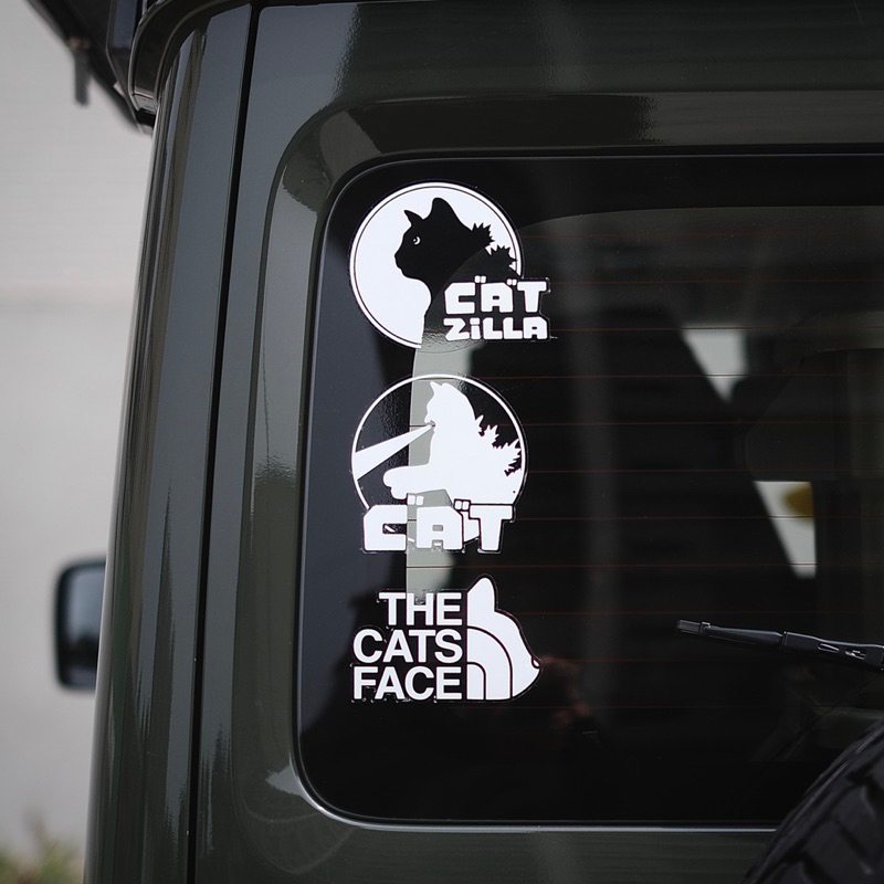 VINLY STICKER PACK: CATZILLA 貓吉拉 汽車 車貼 貓 喵 寵物 哥吉拉 GODZILLA | 蝦皮購物