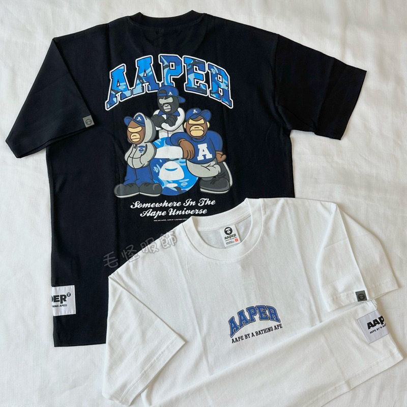 M1259 現貨。限定款AAPE AAPER猿人棒球限定款⚾️短袖 短T T袖 | 蝦皮購物