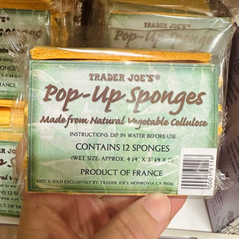 【On代購】Trader Joe‘s Pop Up Sponges 清潔海綿 壓縮海綿 發泡海綿 家用海綿 海綿 蝦皮購物
