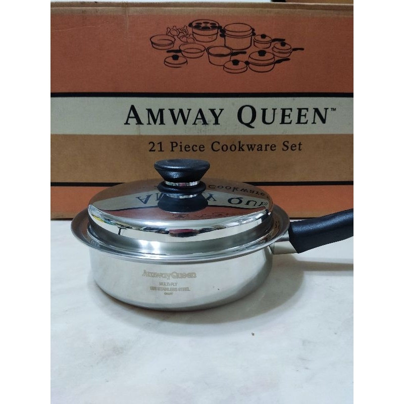 安麗Amway Queen安麗2公升全新不鏽鋼平底鍋22公分| 蝦皮購物