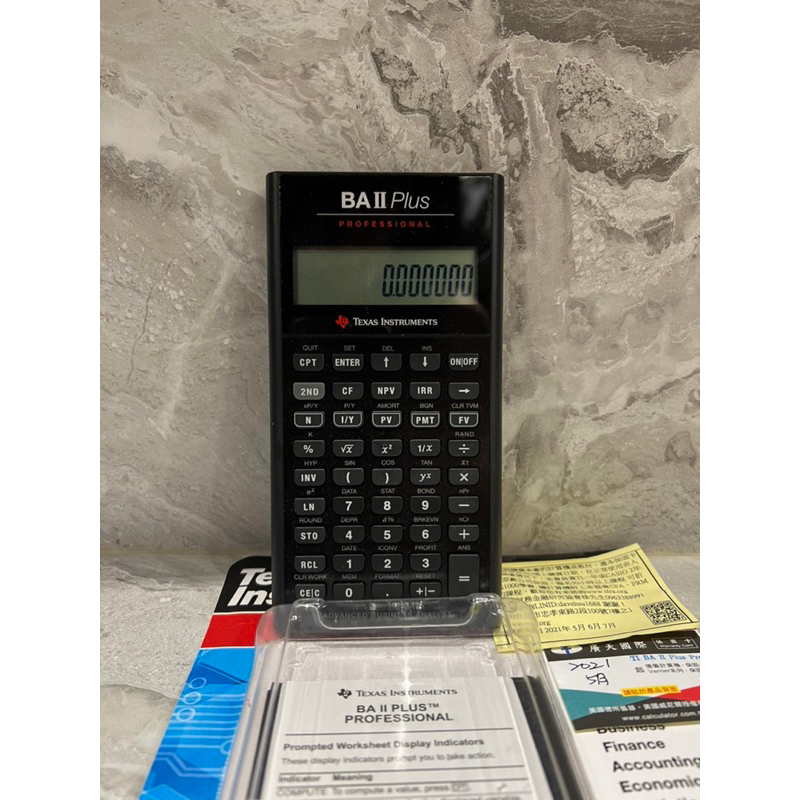 TI-BA2 PLUS專業版 附簡易說明書 CFA FRM SOA CFP 考試 德儀計算機 | 蝦皮購物