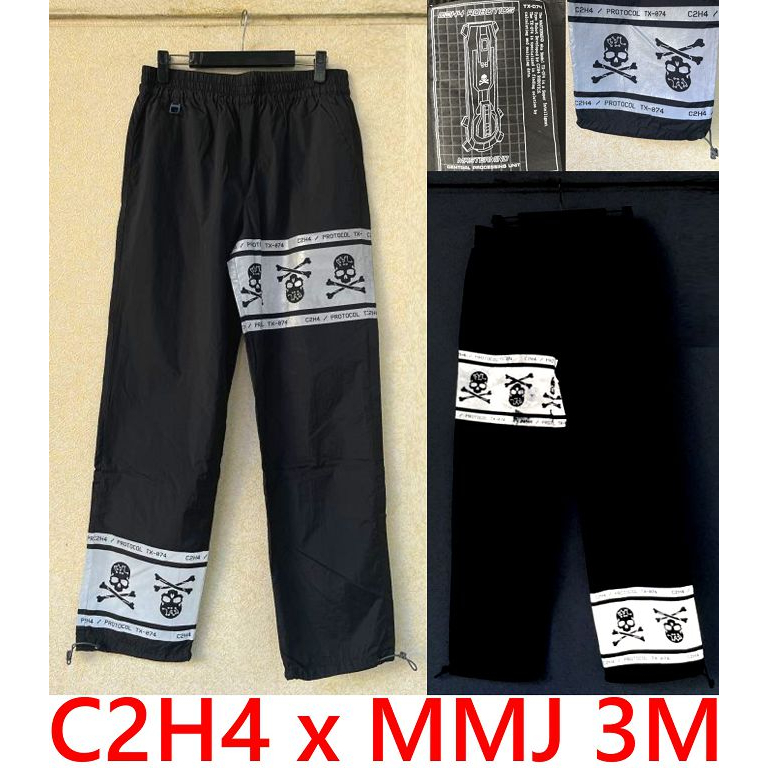 BLACK極新MASTERMIND JAPAN x C2H4科技MMJ機械骷髏頭反光3M尼龍