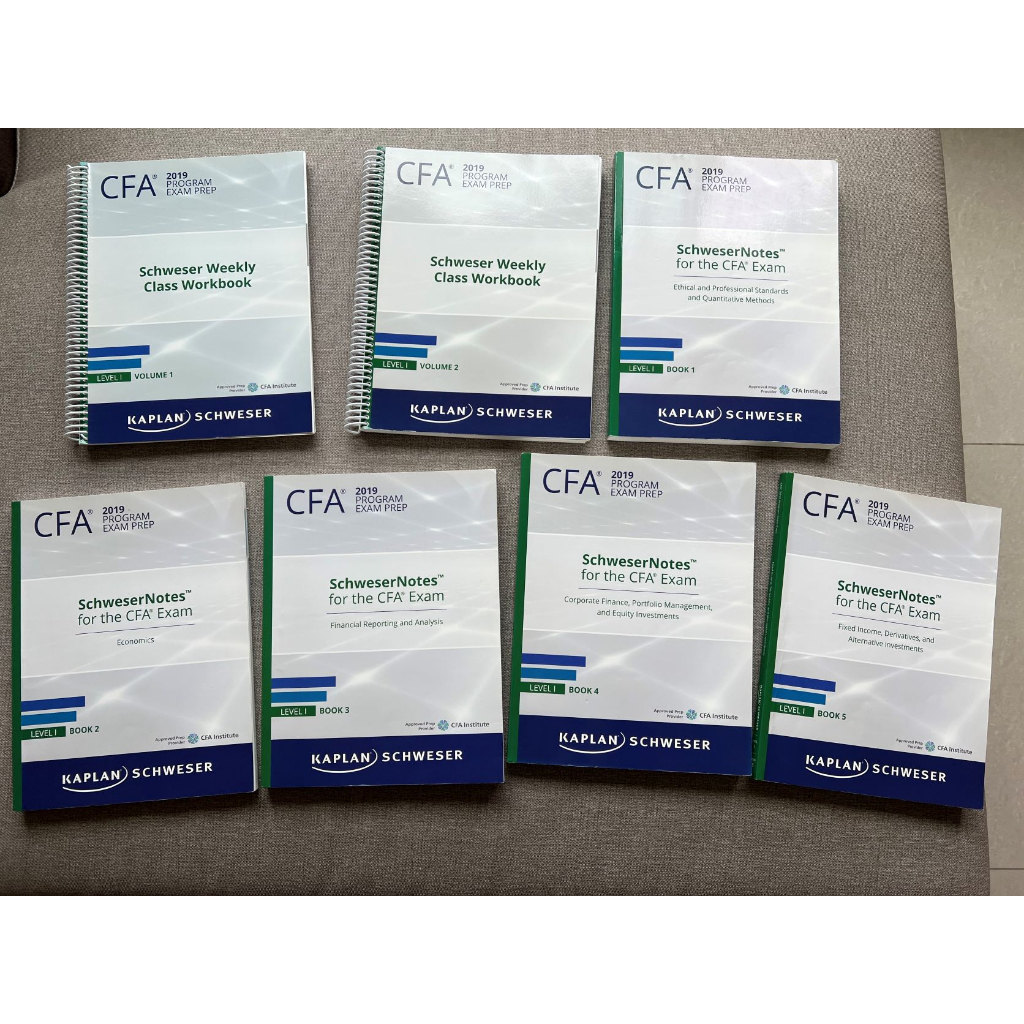 2019 Kaplan Schweser Notes CFA Level1 Books1-5