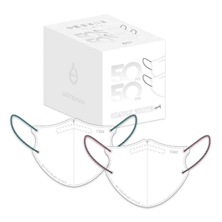 中衛醫療口罩-成人立體(3D)白色 100入 C型口罩 3D立體 雙色編織鬆緊帶款 醫用口罩 立體口罩