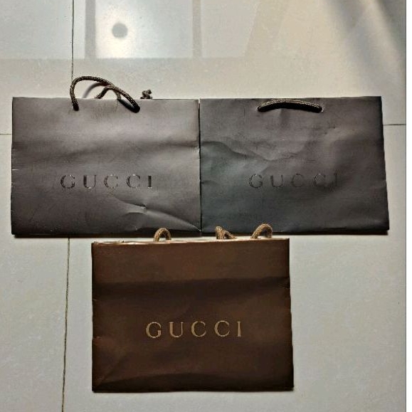 Gucci 小紙袋 提袋 厚紙袋 3只