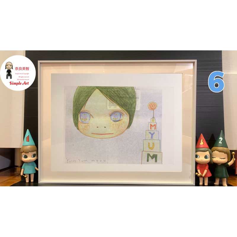 奈良美智絕版海報❤️ 正版絕版👍橫濱三年展原寸「含框」海報橫濱物語