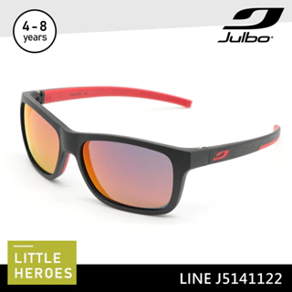 Julbo 小童太陽眼鏡 LINE J5141122 / 消光黑-紅框 (PC 紅棕鍍膜鏡片)