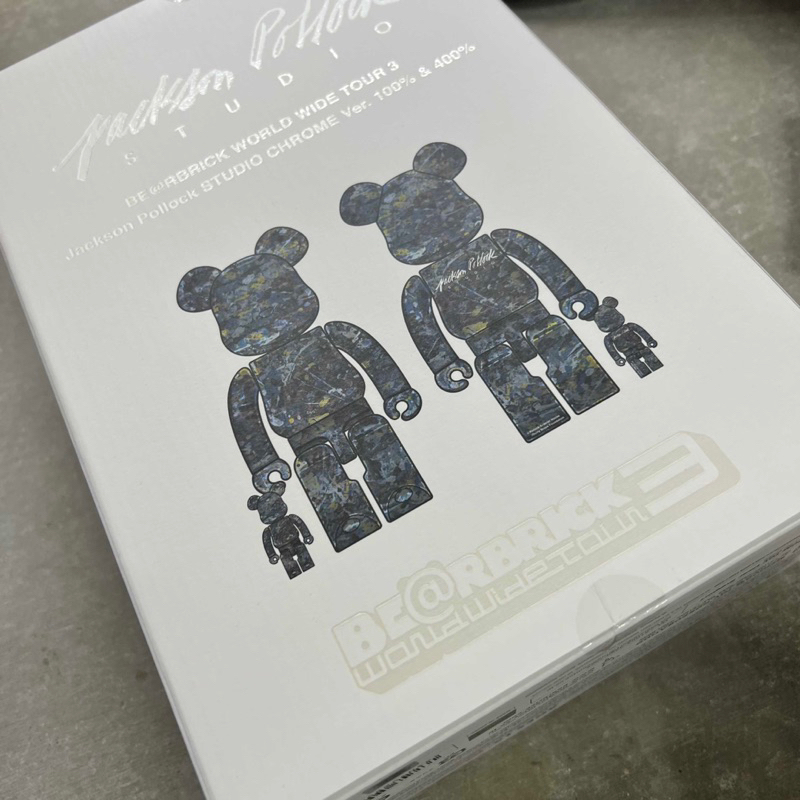 割引クーポン対象品 BE@RBRICK Jackson Studio Chrome Jackson Pollock