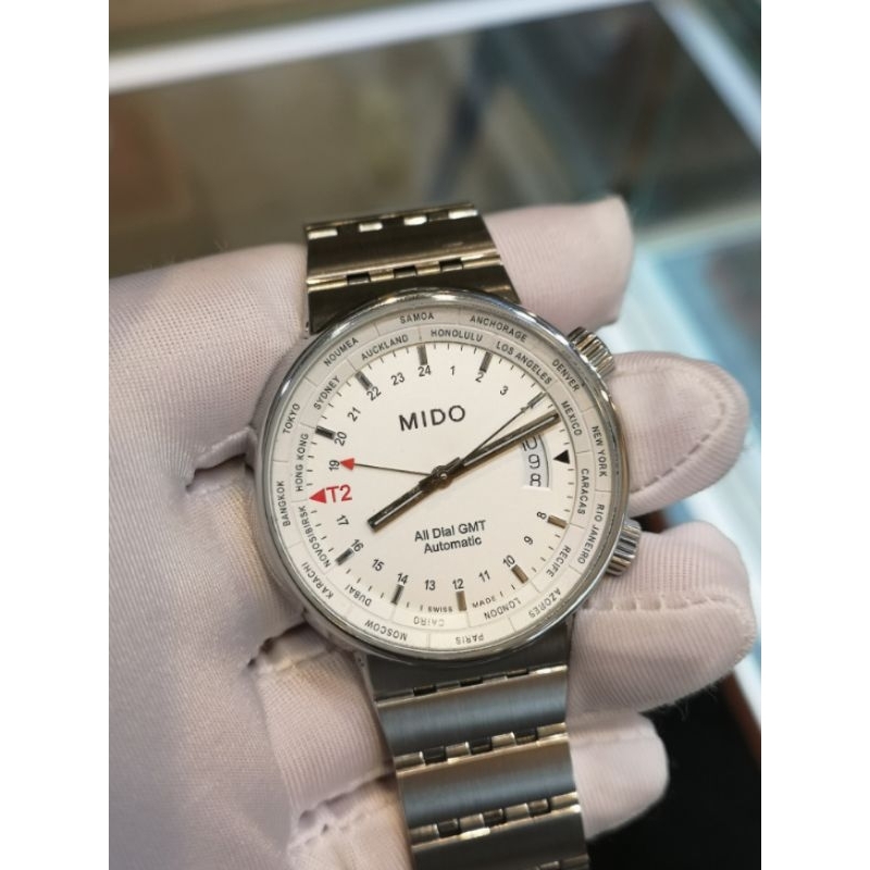 Mido all hot sale dial gmt