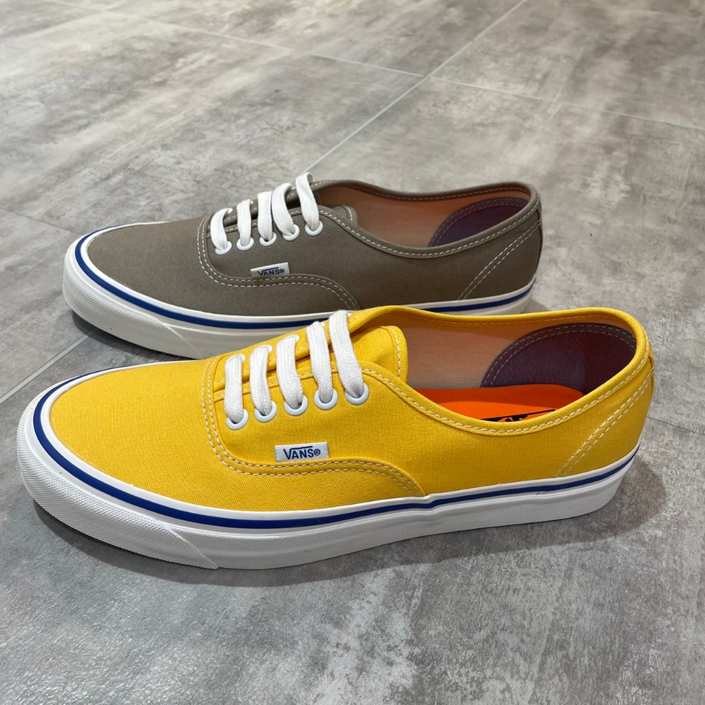 unclev1966] Vans Authentic 44 Deck Dx 安納海姆黃色軍綠灰軟墊百搭滑