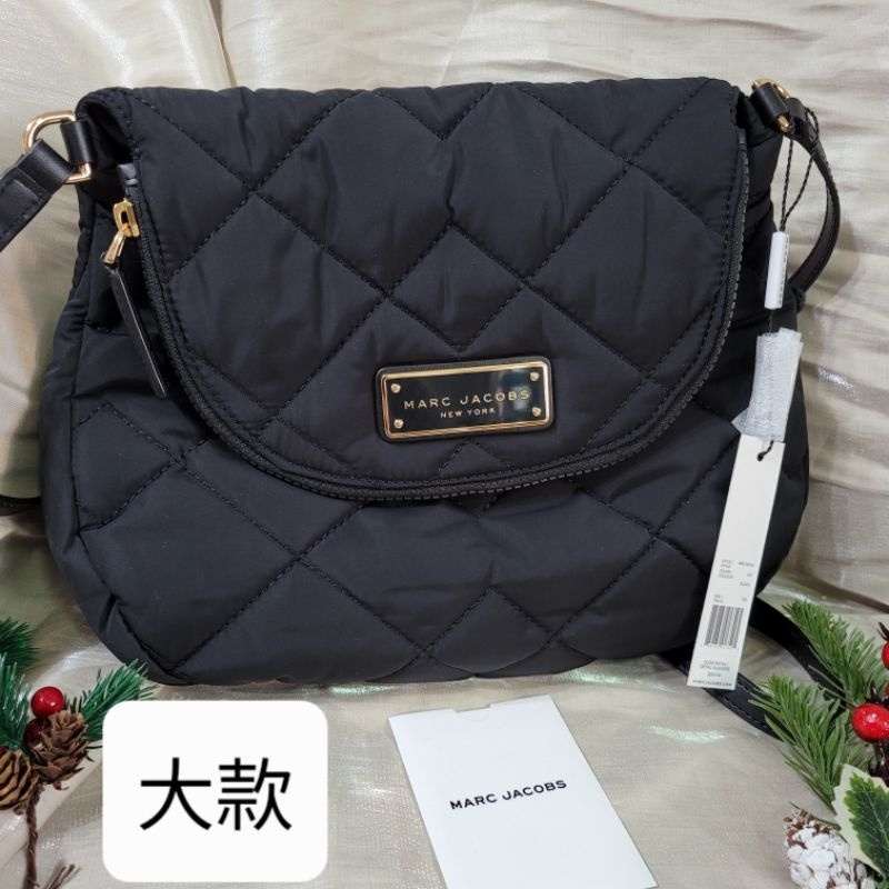 Marc Jacobs MJ 小豬包 大款 斜背包 尼龍側背包 黑色 現貨 | 蝦皮購物
