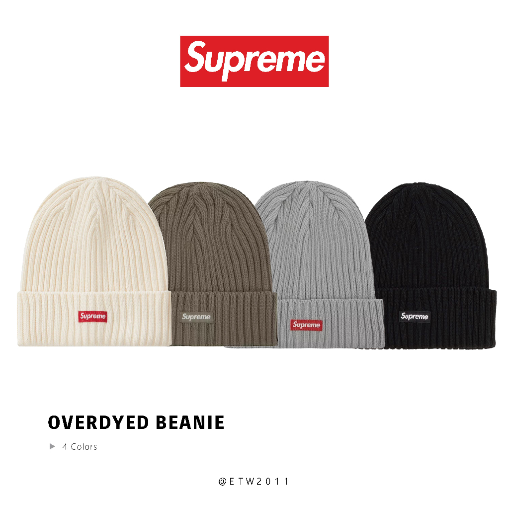 ☆ETW☆【台中店】SUPREME OVERDYED BEANIE 小Logo BOX 針織毛帽現貨