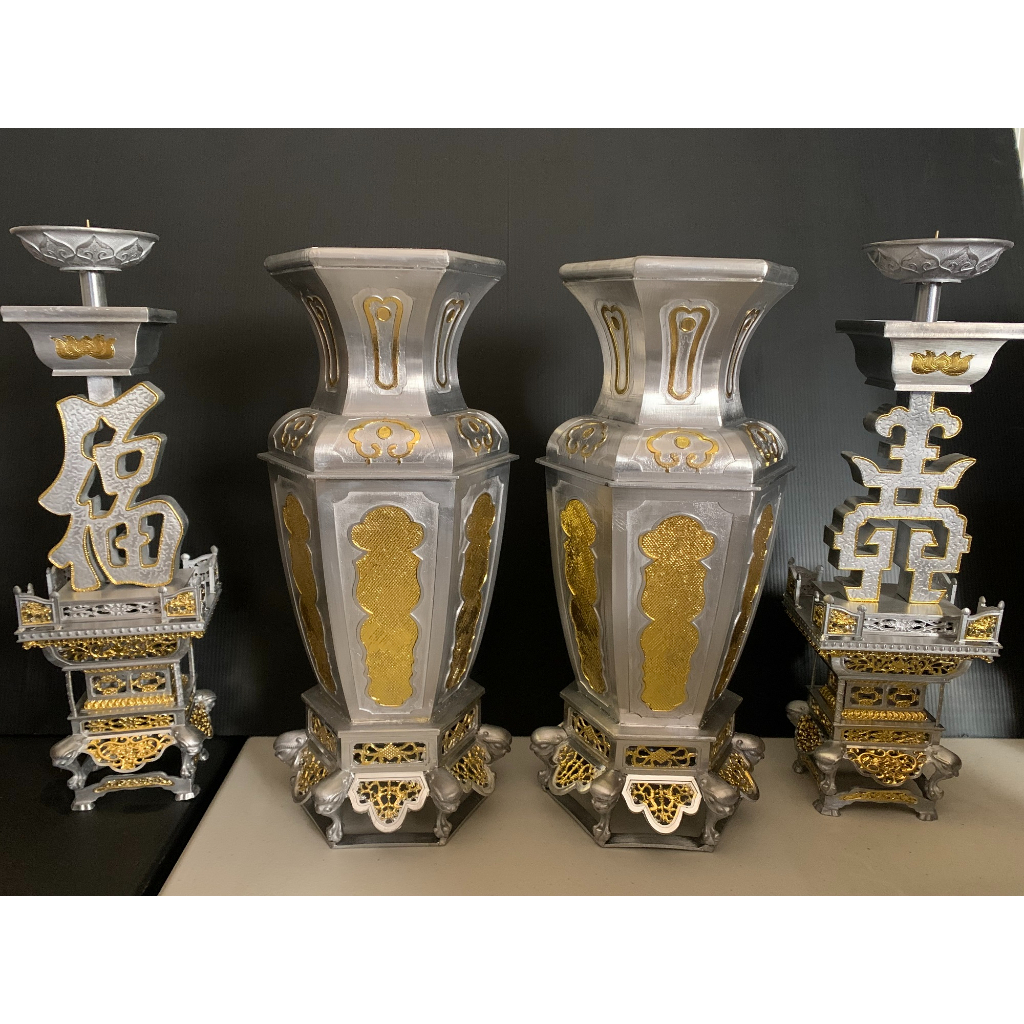 錫製　花瓶 宏達］錫製尺3磨砂花瓶、福壽燭台、高純度錫製品| 蝦皮購物