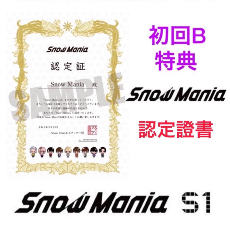 現貨)Snow Man Snow Mania S1 初回盤B 購入特典目黑蓮佐久間大介渡邊