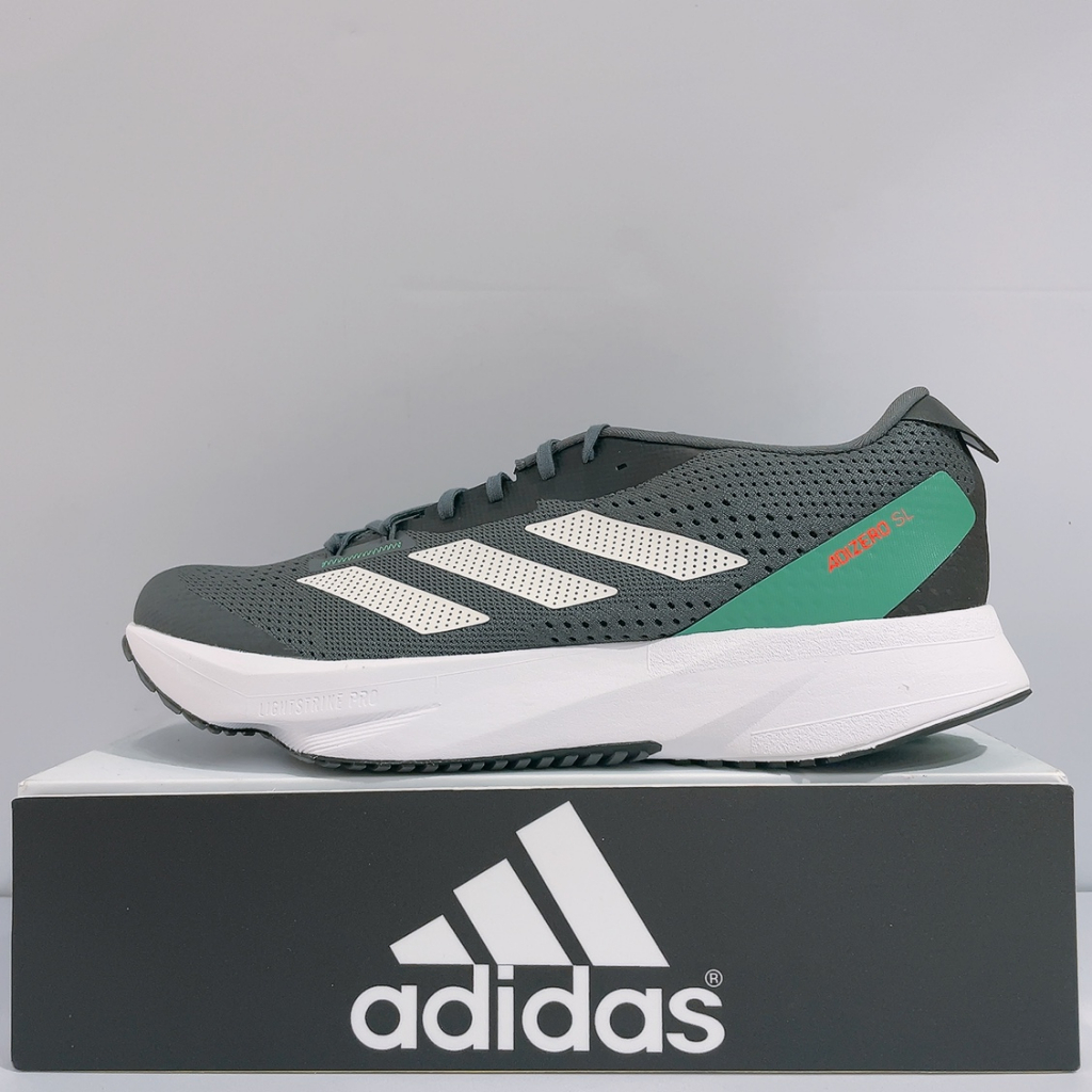 adidas ADIZERO SL 男生白色舒適透氣運動慢跑鞋HQ1351 | 蝦皮購物