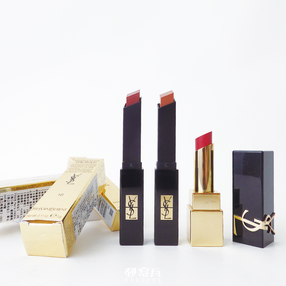 郵寄兵．現貨Yves Saint Laurent YSL 黑金浮雕方管絨霧小黑條口紅唇膏