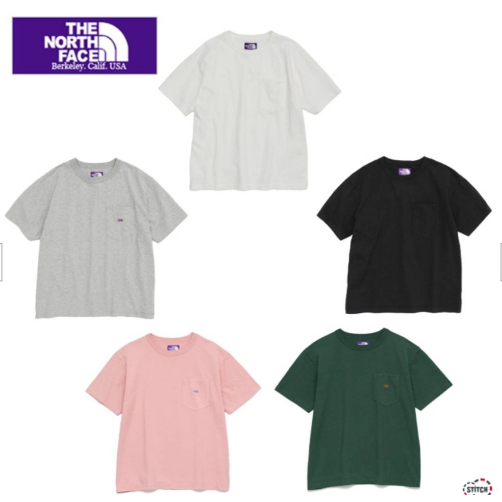 日本代購可面交THE NORTH FACE PURPLE LABEL 紫標7oz H/S Pocket Tee