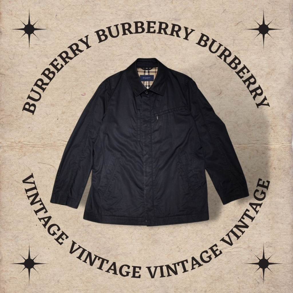 鹹魚二手」BURBERRY 黑色外套古董外套Vintage 古著(S945) | 蝦皮購物