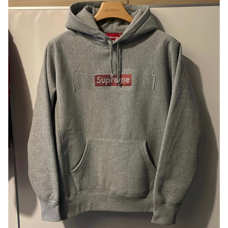 全新正品Supreme x swarovski 施華洛世奇水鑽box logo hooded 帽t 經典