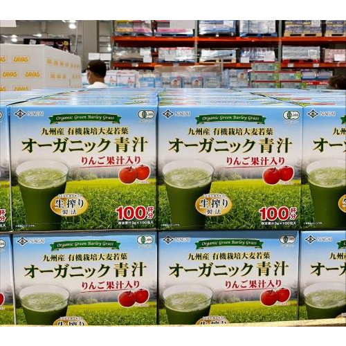 Product image 【銅板+生活百寶袋】 日本好市多 易入口 九州有機青汁 (含蘋果汁) 100入 好市多青汁 九州青汁