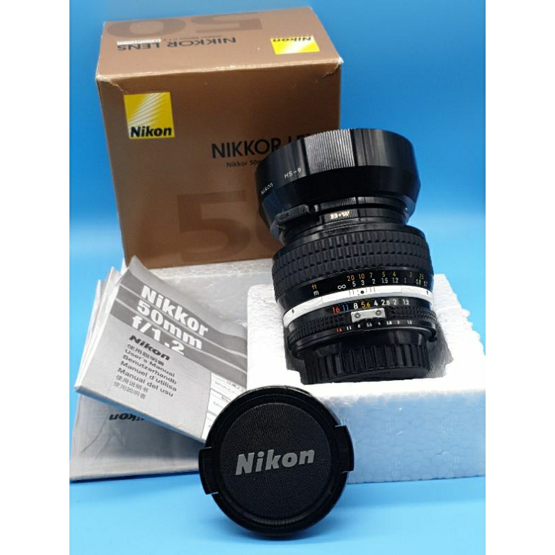 Nikon Ais 50mm F1.2 頂級大光圈標準定焦鏡「有盒單」(附遮光罩及B+W保護鏡）