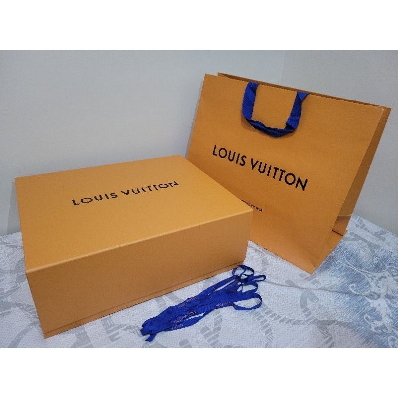 專櫃LV-大磁盒 Louis Vuitton 紙袋 Logo絲帶-買磁盒送絲帶+紙袋 一起寄