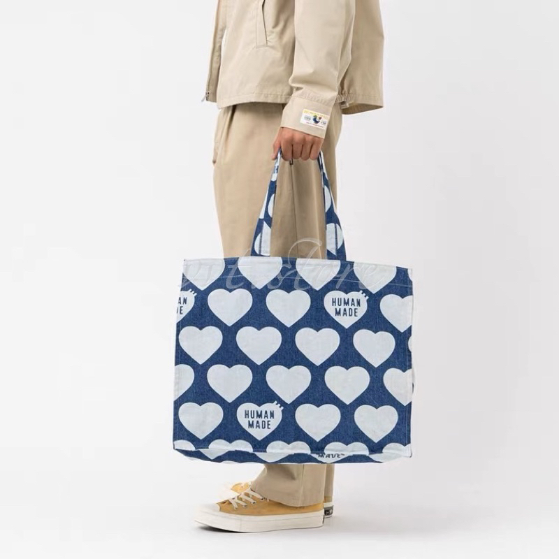 HUMAN MADE 23SS HEART DENIM TOTE 愛心手提包托特包| 蝦皮購物