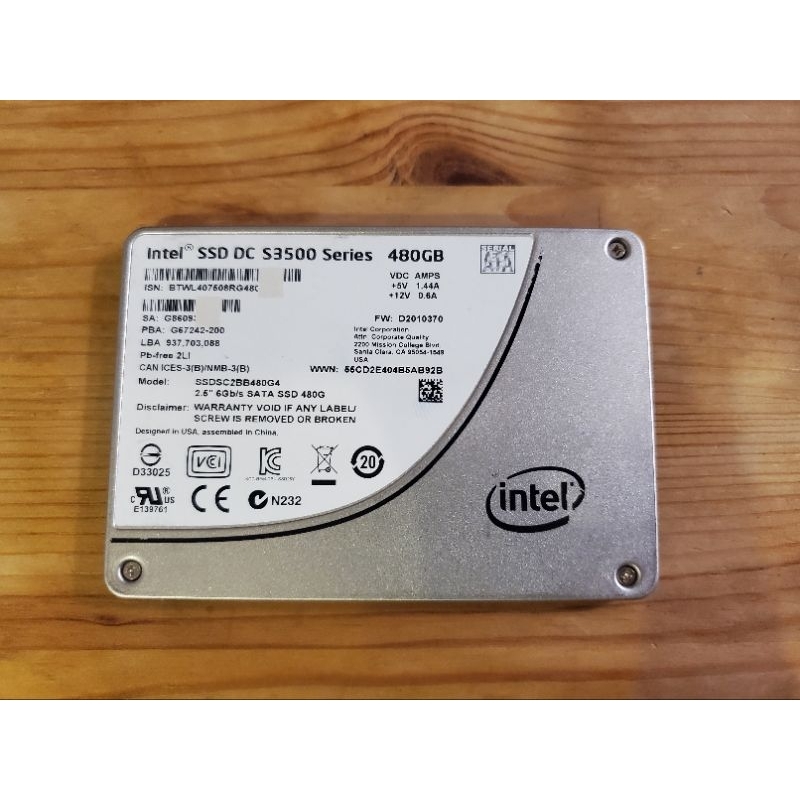 SSD Intel DC S3500 600 Go - 2.5" SATA III 6Gb/s - Refurbished Grade A - 100% Santé