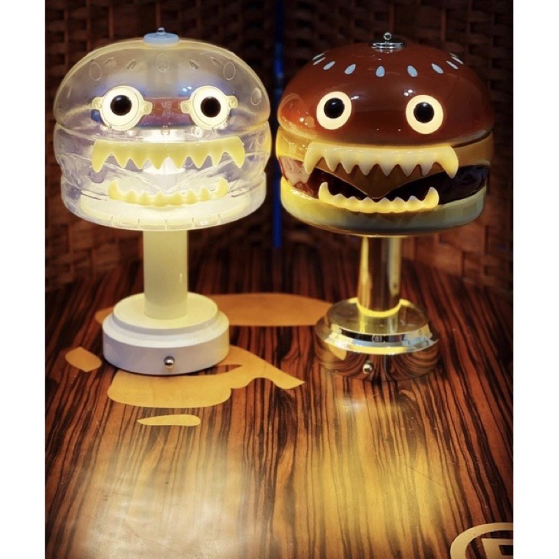 聯乘三彈 UNDERCOVER HAMBURGER LAMP x Medicom toy 透明 漢堡燈 全新現貨